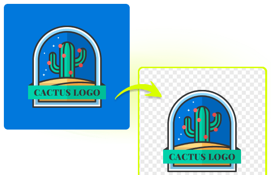 Make a transparent logo with 1 click